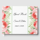 Roze rozen gastenboek (Voorkant)