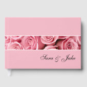 Roze rozen gastenboek (Voorkant)