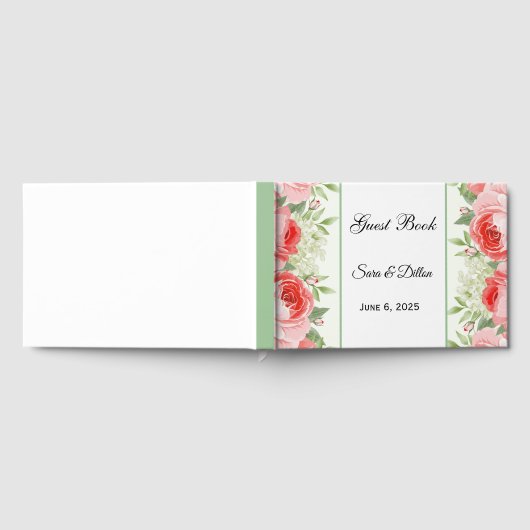 Roze rozen gastenboek (Volledig)