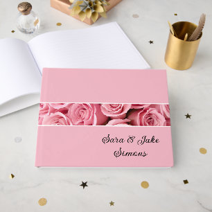 Roze rozen gastenboek