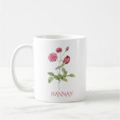 Roze rozen geboortemaand juni koffiemok (Links)