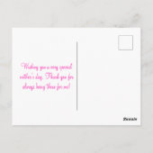 Roze Rozen Gelukkige Moederdag Briefkaart (Achterkant)