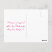 Roze rozen Gelukkige Moederdag Briefkaart (Achterkant)