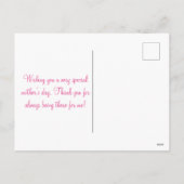 Roze Rozen Gelukkige Moederdag Feestdagenkaart (Achterkant)