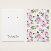 Roze rozen Geometrische Lijst die een DisplayCard  Visitekaartje (Voorkant /achterkant)