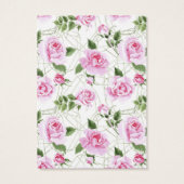 Roze rozen Geometrische Lijst die een DisplayCard  Visitekaartje (Achterkant)