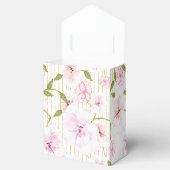 Roze rozen gepersonaliseerd  bedankdoosjes (Geopend)