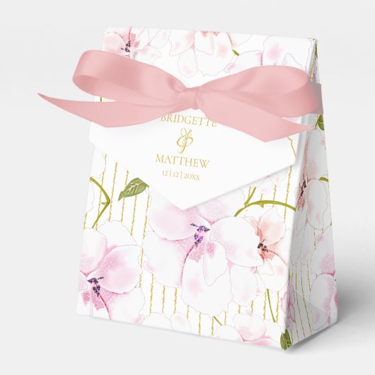 Roze rozen gepersonaliseerd  bedankdoosjes (Voorkant Zijde)