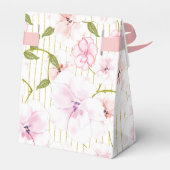 Roze rozen gepersonaliseerd  bedankdoosjes (Achterkant)