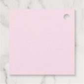 Roze rozen gestreepte afstudeerbrunch bedankjes labels (Achterkant)