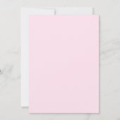 Roze rozen gestreepte afstudeerbrunch bedankkaart (Achterkant)