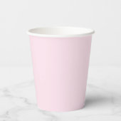 Roze rozen gestreepte afstudeerbrunch papieren bekers (Achterkant)