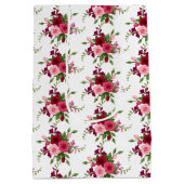  roze rozen Gift Bag Medium Cadeauzakje (Achterkant)