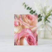 Roze rozen Gift Briefkaart (Staand voorkant)