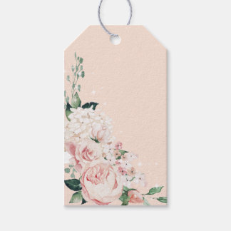 Roze rozen Gift Label Cadeaulabel