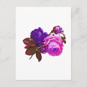 roze rozen - Gifts Briefkaart