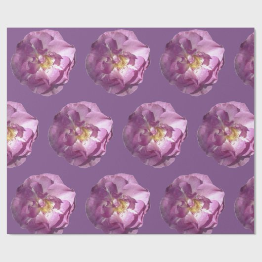 Roze rozen glanzend opvulpapier cadeaupapier (Vlak)