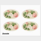 Roze  Rozen God zegene u Ovale Sticker (Vel)