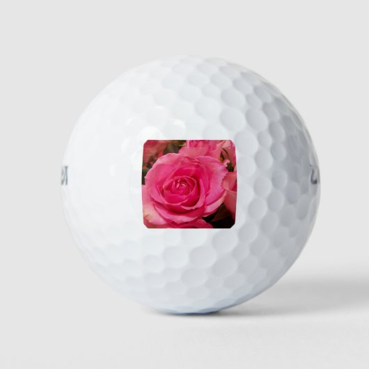 Roze rozen golfballen (Voorkant)