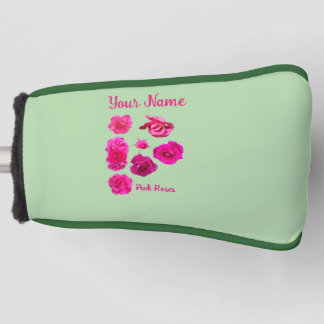 Roze rozen golfheadcover