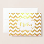 Roze Rozen | Goud Folie Gelukkige Moederdag Folie Kaarten (Voorkant met envelop)