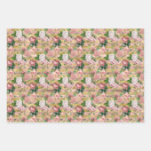 Roze Rozen Goud Glam Glans Inpakpapier Vel (Voorkant 3)