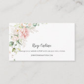 Roze Rozen Goud Groen Bloemen RSVP Online | Informatiekaartje (Voorkant)