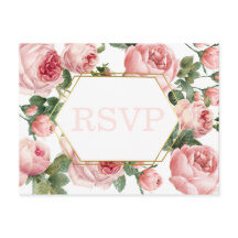 Roze Rozen Goud Lijst Bruiloft | Maaltijdkeuze RSV