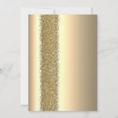 Roze Rozen Gouden Lijst Glitters Bruiloftssalon Kaart (Achterkant)