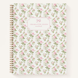 Roze Rozen, Grandmillennial & Cottagecore Notitieboek
