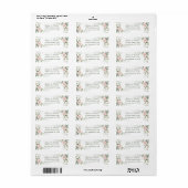 Roze Rozen Groene Bladgroenten retouradres Label (Full Sheet)