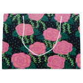 Roze Rozen Groot Cadeauzakje (Voorkant)