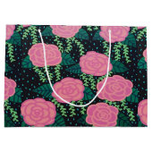 Roze Rozen Groot Cadeauzakje (Achterkant)