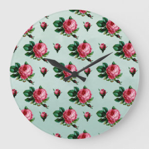  roze Rozen Grote Klok