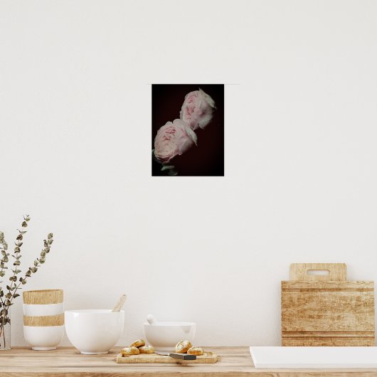 Roze rozen haar poster (Keuken)
