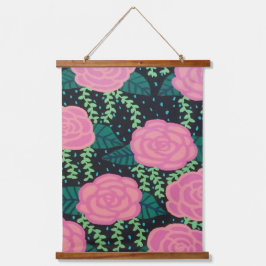 Roze Rozen Hangend Wandkleed