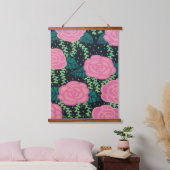 Roze Rozen Hangend Wandkleed (Slaapkamer)