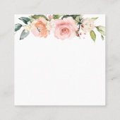 Roze rozen Hartelijk dank Visitekaartje vierkant (Achterkant)