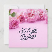 Roze rozen Hartelijk dank voor uw arts (Voorkant)