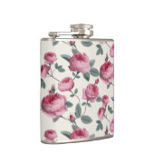 Roze rozen heupfles (Rechts)