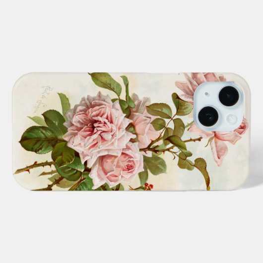roze rozen Hoesje-Mate iPhone Case (Achterkant (horizontaal))