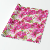 Roze Rozen Huwelijk Giftwrap Cadeaupapier (Uitgerold)