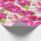 Roze Rozen Huwelijk Giftwrap Cadeaupapier (Hoek)