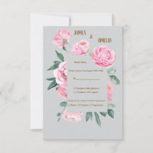 Roze Rozen Huwelijksreactie Maaltijdkeuze