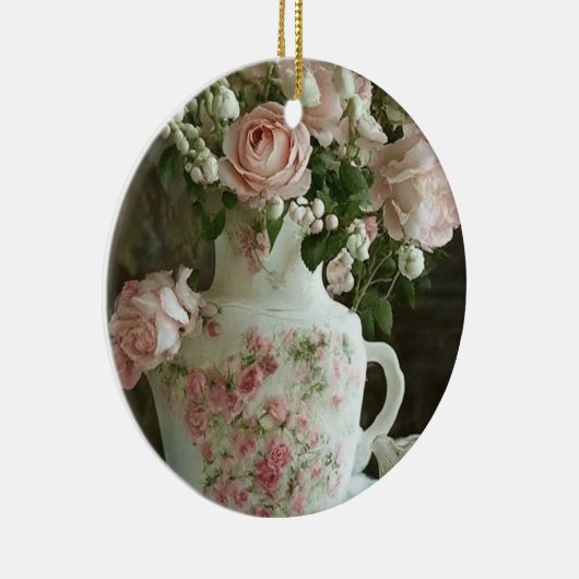  Roze Rozen in  Antiek China Theepot Keramisch Ornament (Rechts)