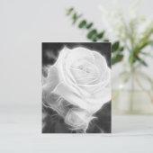 Roze rozen in anzures 2 kristal briefkaart (Staand voorkant)