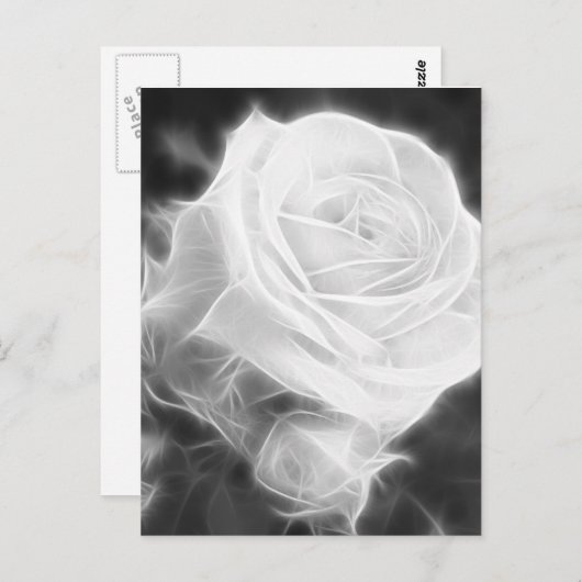 Roze rozen in anzures 2 kristal briefkaart (Voorkant / Achterkant)