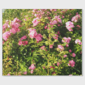 Roze rozen in bloei cadeaupapier (Vlak)