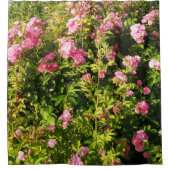 Roze rozen in bloei douchegordijn (Voorkant)