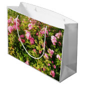 Roze rozen in bloei groot cadeauzakje (Achterkant Gekanteld)